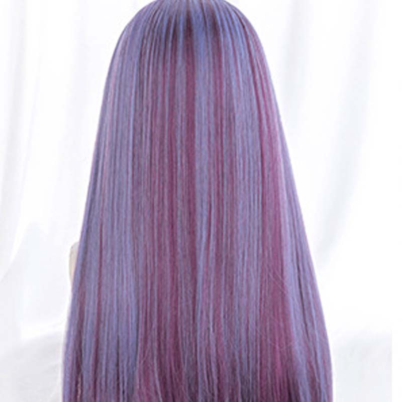 Gradient Long Straight Hair Women's Wig-2