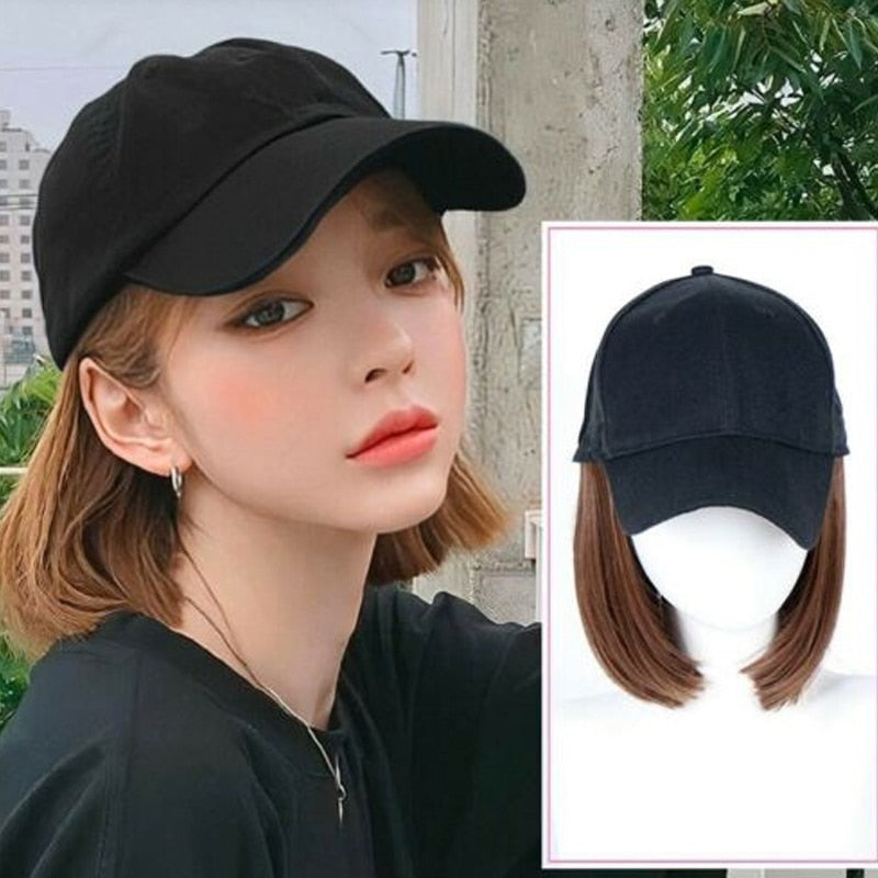 Versatile Hat-Wig Combo for Effortless Style-0