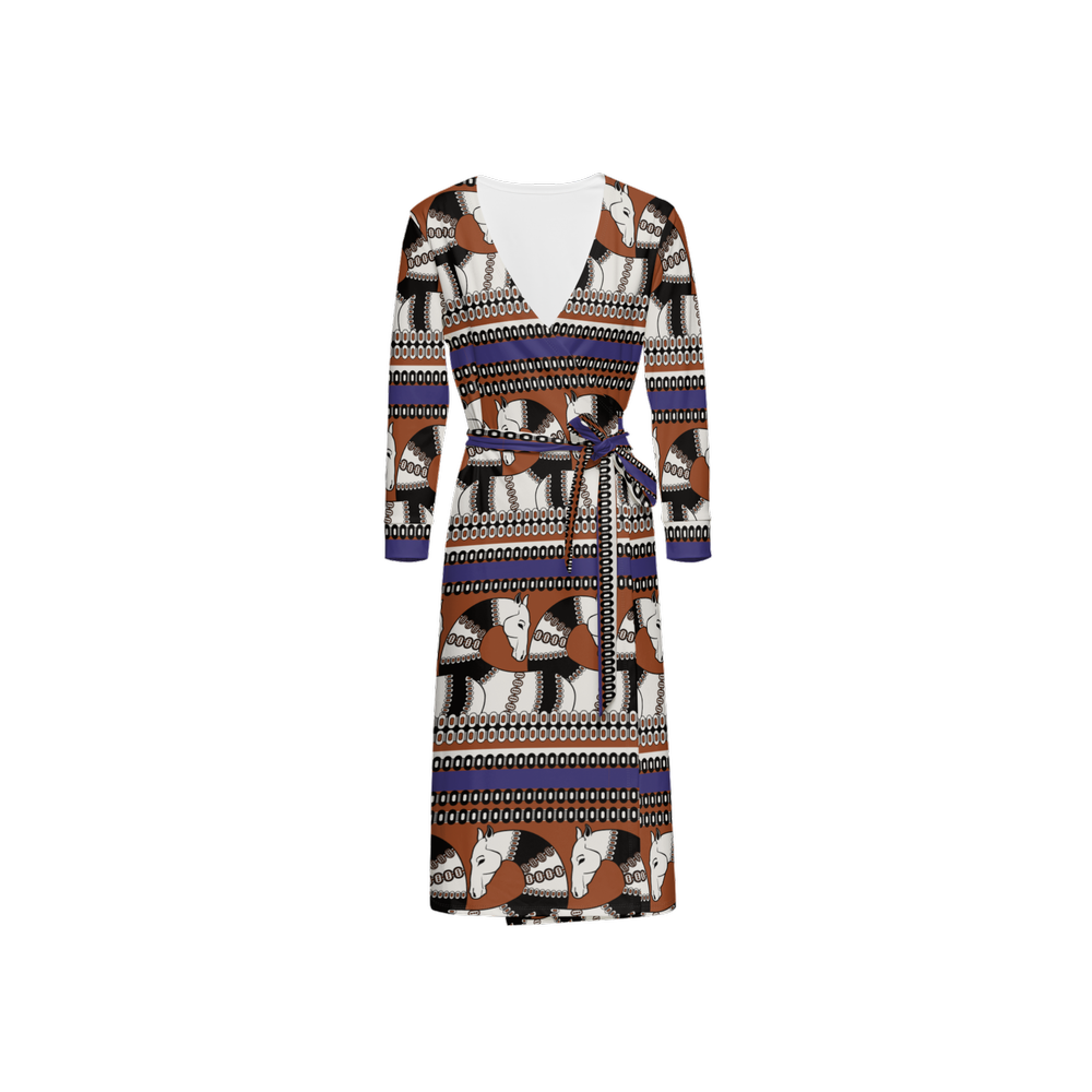 Women's  Sleeve Wrap Winter  Dress-Heavy Knit
